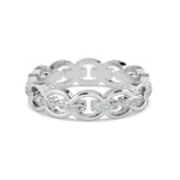 Eternity Diamond Link Ring